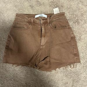 Brown jean shorts